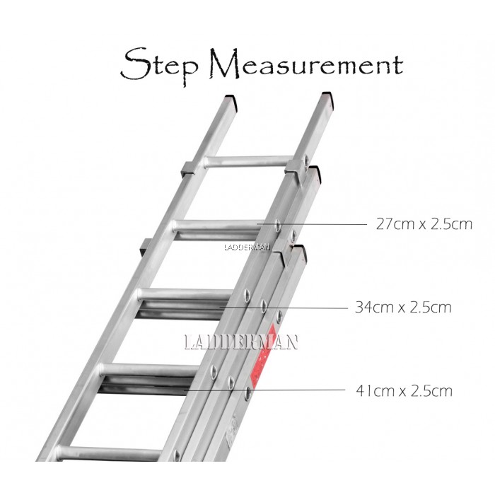18 STEPS ALUMINIUM TRIPLE EXTENSION LADDER